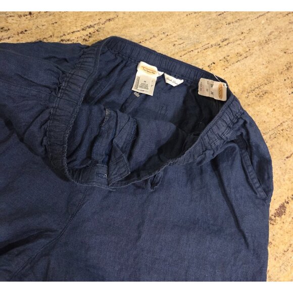 New! Y2K VTG Talbots Women M Irish Linen Pants Drawstring Elastic Waist Coastal - Picture 11 of 14